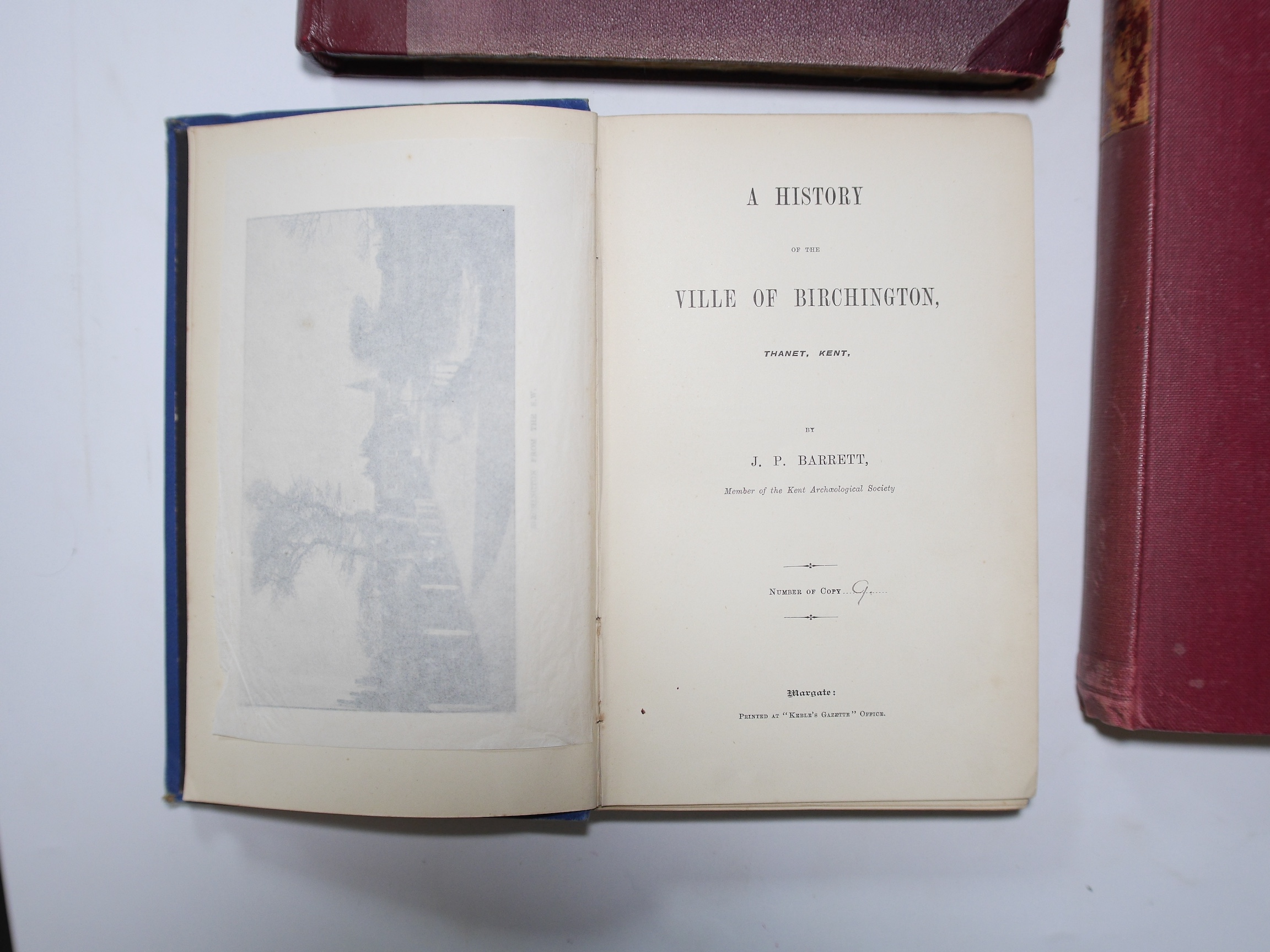 Cotton, Charles - The History and Antiquities of the Church and Parish of St. Lawrence, Thanet ... Limited Edition (of 250 numbered copies, signed by the author). 14 plates, a map, plan of the church and 6 folded genealo